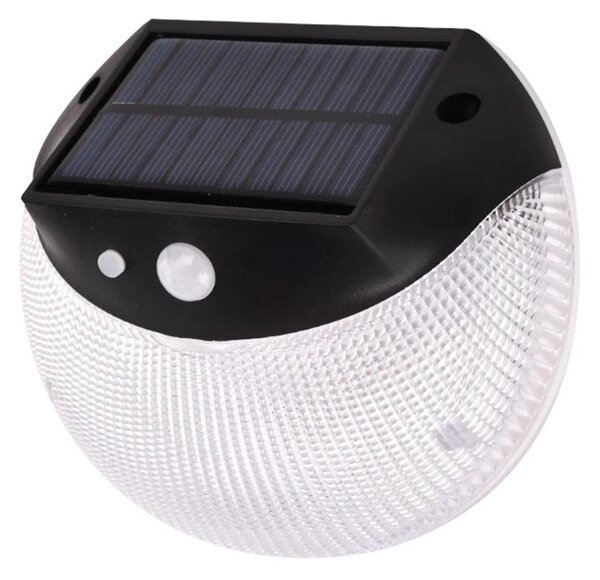 HJ Solární nástěnné LED světlo s čidlem pohybu kulaté, 24 LED
