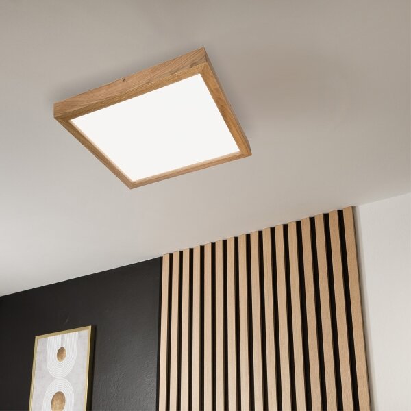 Brilagi-LED Stmívatelné svítidlo WOODY FRAME LED/50W/230V dub 60x60 cm IP44 + DO