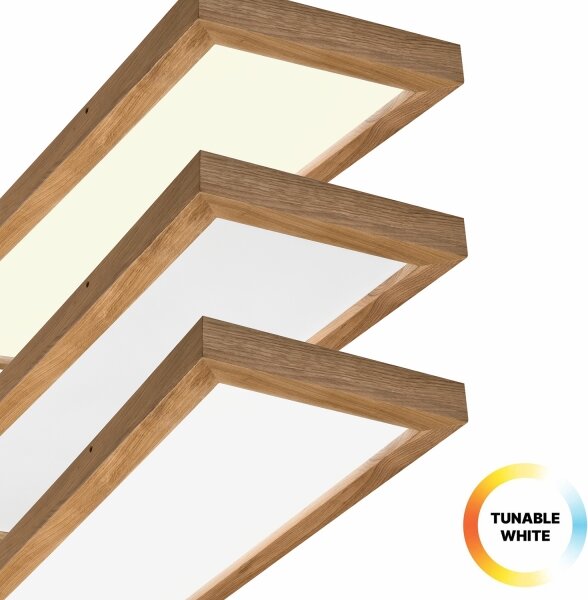 Brilagi-LED Stmívatelné svítidlo WOODY FRAME LED/50W/230V dub 120x30 cm IP44 +DO