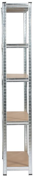 Ak furniture Kovový regál REGMET 90x30x180 cm stříbrný