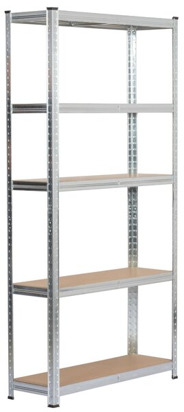 Ak furniture Kovový regál REGMET 90x30x180 cm stříbrný
