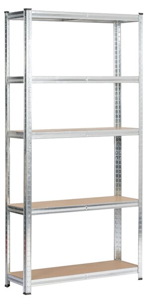 Ak furniture Kovový regál REGMET 90x30x180 cm stříbrný