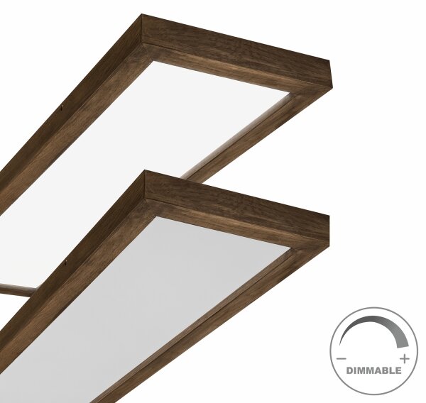 Brilagi-LED Stmívatelné svítidlo WOODY FRAME LED/50W/230V dub 120x30 cm IP44 +DO