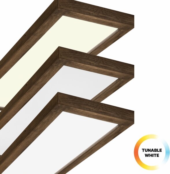 Brilagi-LED Stmívatelné svítidlo WOODY FRAME LED/50W/230V dub 120x30 cm IP44 +DO