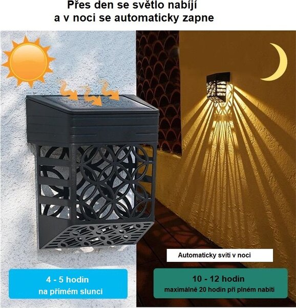 HJ Solární LED světlo na plot