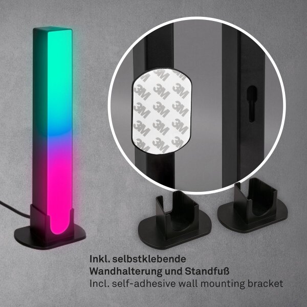 Brilo - SADA 2x LED RGBIC Stm. stolní lampa LED/12W/230V 3000-6500K Wi-Fi Tuya