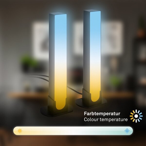 Brilo - SADA 2x LED RGBIC Stm. stolní lampa LED/12W/230V 3000-6500K Wi-Fi Tuya