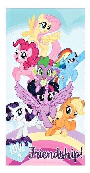 Dětská plážová osuška My Little Pony - Love & Friendship! - 100% bavlna - 70 x 140 cm