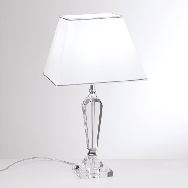 Orion LA 4-1201 - Křišťálová stolní lampa VERONIQUE 1xE27/60W/230V bílá/čirá