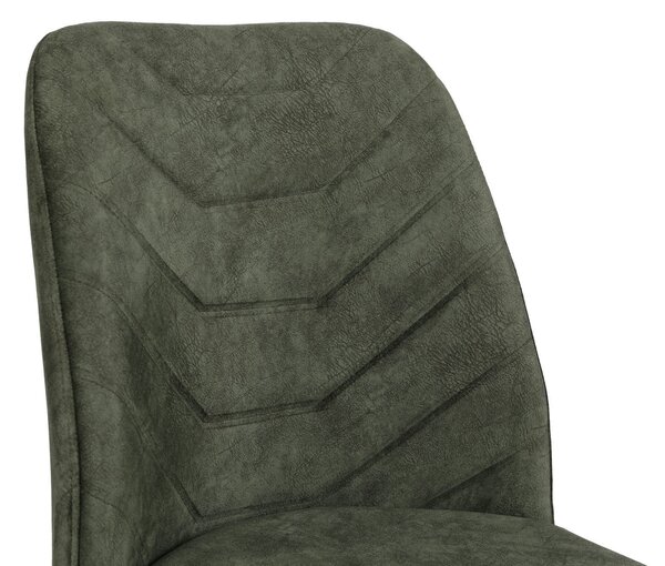 Kalune Design Sada 4 ks jídelních židlí Dallas olivově zelená/ořech