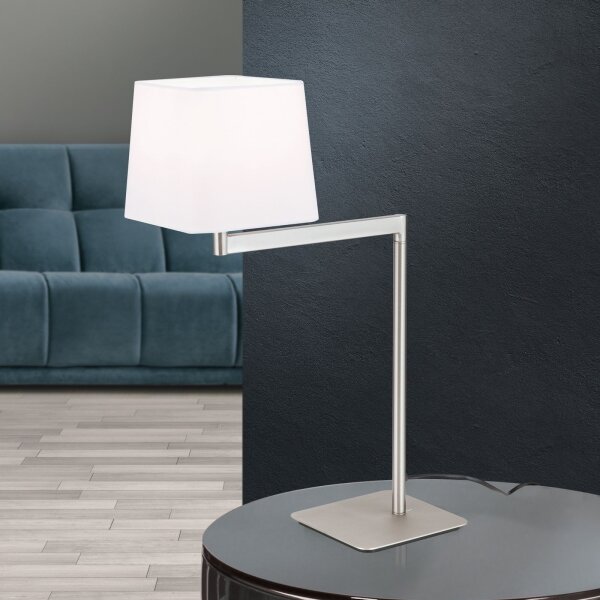 Orion LA 4-1209/1 - Stolní lampa CARLTON 1xE27/40W/230V bílá/matný chrom
