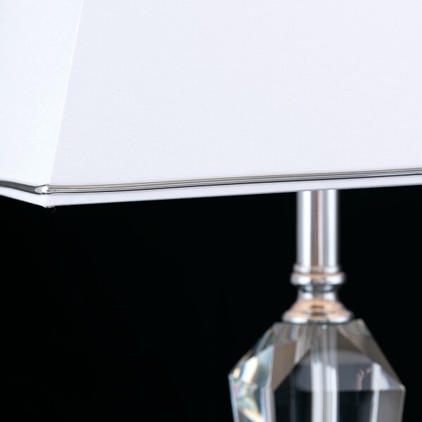 Orion LA 4-1201 - Křišťálová stolní lampa VERONIQUE 1xE27/60W/230V bílá/čirá