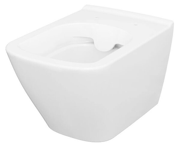 Cersanit City, System50 PNEU podomítkový rám + závěsná wc mísa City Square CleanOn + chromové tlačítko Circle, S701-776