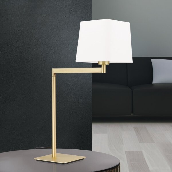 Orion LA 4-1209/1 - Stolní lampa CARLTON 1xE27/40W/230V bílá/zlatá