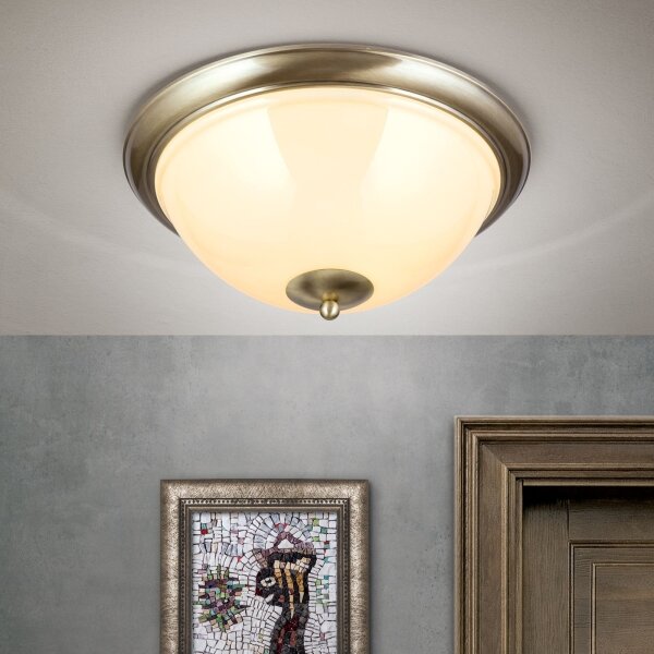 Orion DL 7-677/50-Stropní svítidlo AUSTRIAN OLD LAMP 3xE27/60W/230V bronz/béžová