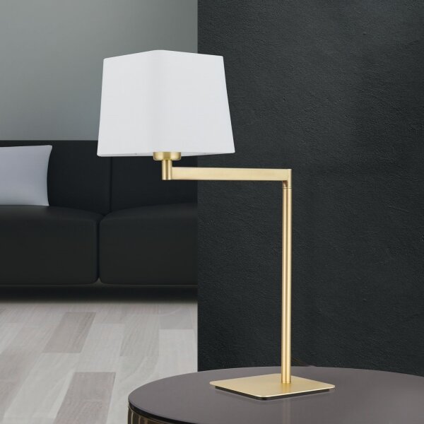 Orion LA 4-1209/1 - Stolní lampa CARLTON 1xE27/40W/230V bílá/zlatá