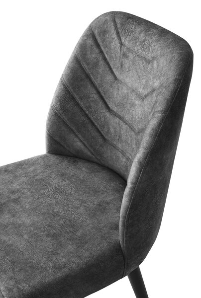 Kalune Design Sada 4 ks jídelních židlí Dallas z masivu antracitově šedá