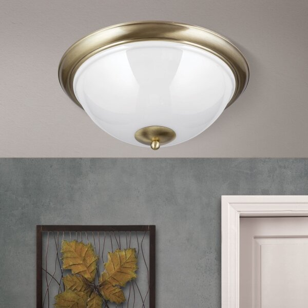 Orion DL 7-677/50 - Stropní svítidlo AUSTRIAN OLD LAMP 3xE27/60W/230V bronz/bílá