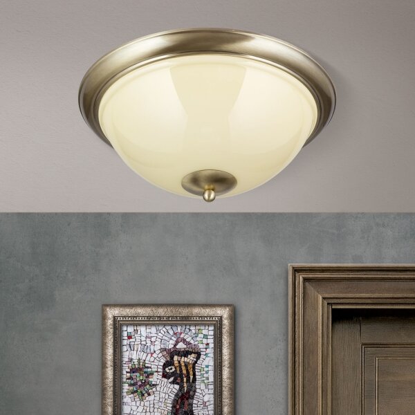Orion DL 7-677/50-Stropní svítidlo AUSTRIAN OLD LAMP 3xE27/60W/230V bronz/béžová