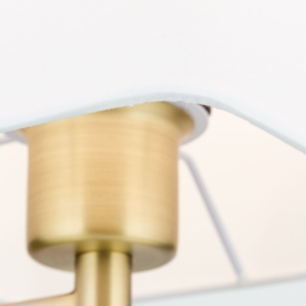 Orion Stl 12-1187/1 - Stojací lampa CARLTON 1xE27/40W/230V bílá/zlatá