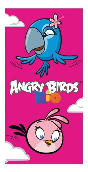 Bavlněná plážová osuška Angry Birds - Perla a Stella - 100% bavlna - 70 x 140 cm