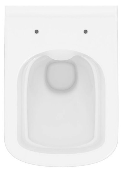 Cersanit City, System50 PNEU podomítkový rám + závěsná wc mísa City Square CleanOn + chromové tlačítko Circle, S701-776