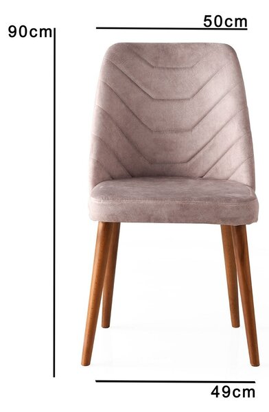 Kalune Design Sada 2 ks jídelních židlí Dallas 555 V2 ořech/béžová
