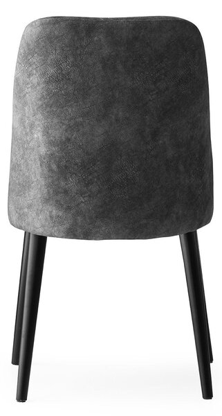 Kalune Design Sada 4 ks jídelních židlí Dallas z masivu antracitově šedá