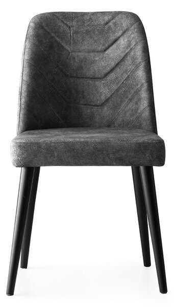Kalune Design Sada 4 ks jídelních židlí Dallas z masivu antracitově šedá
