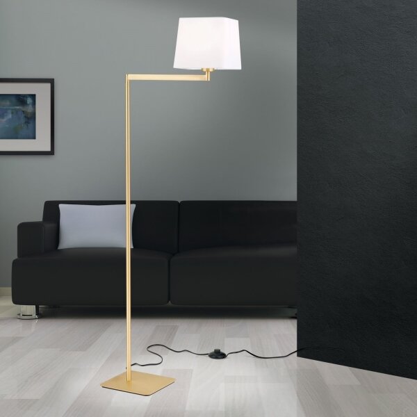 Orion Stl 12-1187/1 - Stojací lampa CARLTON 1xE27/40W/230V bílá/zlatá
