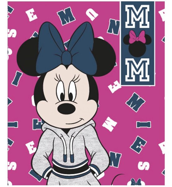 Flísová deka Minnie Mouse - Disney - motiv Cool Minnie - polar fleece 180 GSM - 120 x 140 cm
