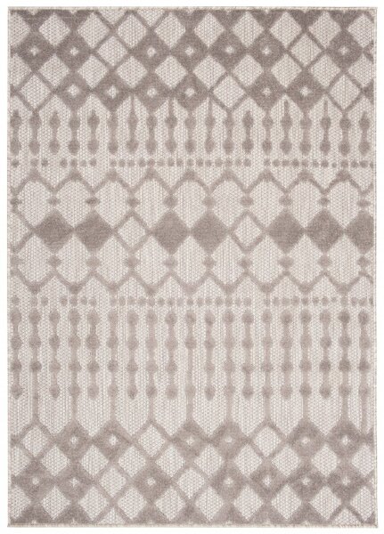 Makro Abra Kusový sisalový koberec PATIO EC76B Geometrický šedý Rozměr: 80x150 cm