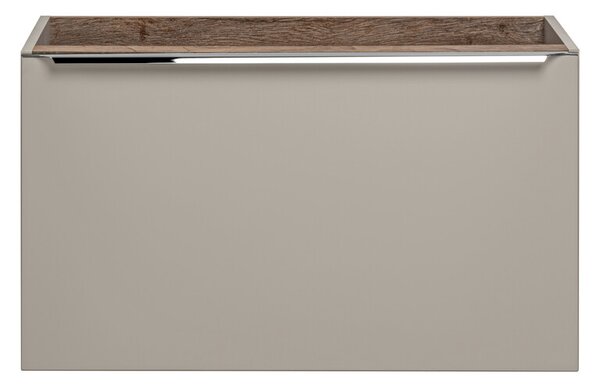 Comad Závěsná skříňka Santa Fe s deskou a umyvadlem 80 cm taupe/dub santa fe vintage