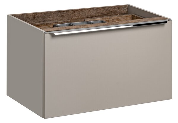 Comad Závěsná skříňka Santa Fe s deskou a umyvadlem 80 cm taupe/dub santa fe vintage