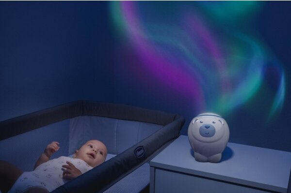 Chicco - Dětský projektor 2v1 POLAR BEAR 3xAA modrá