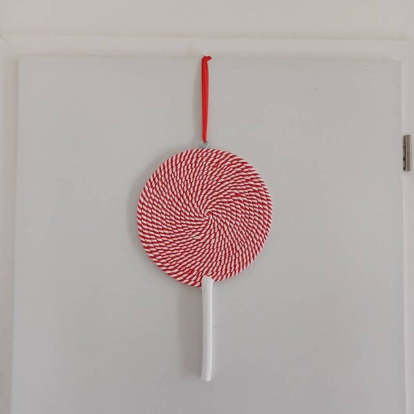 DECOLED Velká vánoční ozdoba lízátko, 30 × 50 cm, k zavěšení, plast, IP44