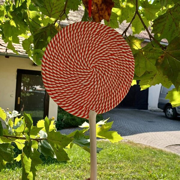 DECOLED Velká vánoční ozdoba lízátko, 30 × 50 cm, k zavěšení, plast, IP44