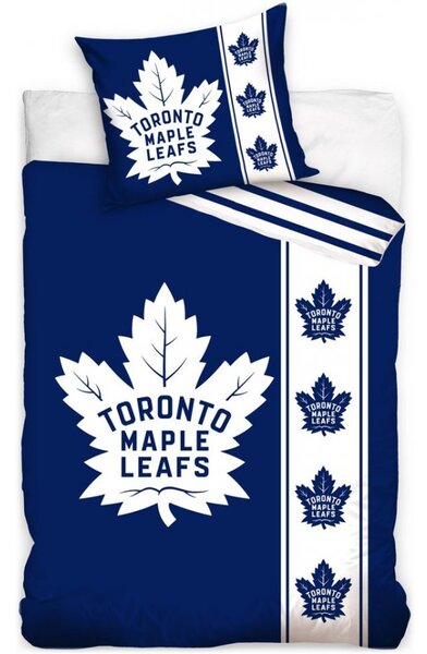 Hokejové ložní povlečení NHL Toronto Maple Leafs - série Belt - 100% bavlna Renforcé - 70 x 90 cm + 140 x 200 cm