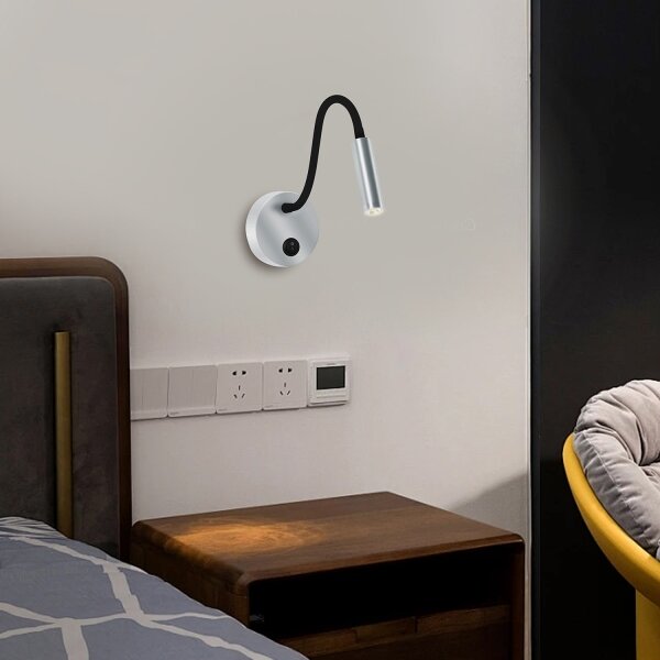 Brilagi - LED Flexibilní nástěnná lampa MAYA LED/3W/230V 4000K stříbrná