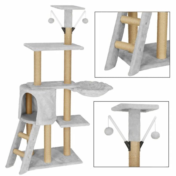 Škrabadlo pro kočky - Domeček se schody 6 pater 136 cm SPRINGOS PA1042
