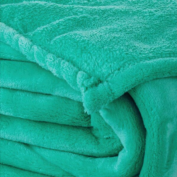 BedTex deka z mikroplyše CORAL FLEECE jednobarevná UNI MENTOLOVÁ, 150x200cm