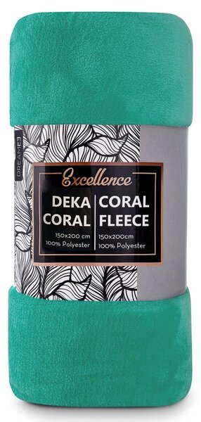 BedTex deka z mikroplyše CORAL FLEECE jednobarevná UNI MENTOLOVÁ, 150x200cm
