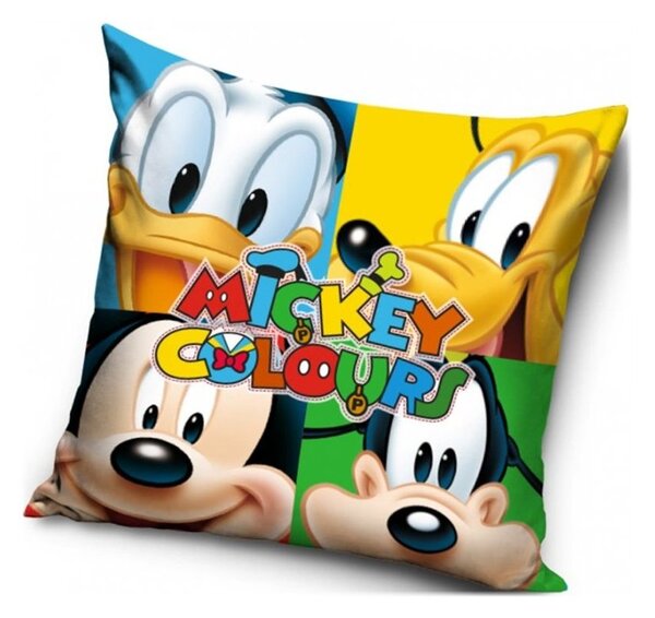 Polštář Mickey Mouse Colours - motiv Disney Gang - 40 x 40 cm