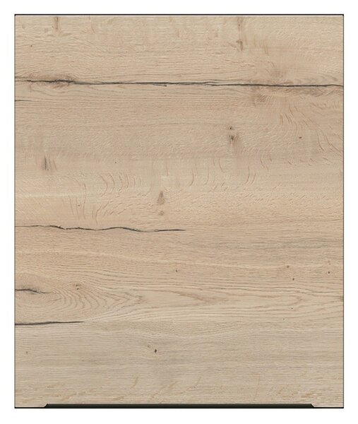 BRW Kuchyně Family Line Sole L6 G-60/72-P, černá/dub halifax natura