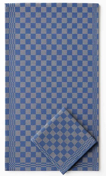 TextilCentru keprový pracovní bavlněný ručník – modrý kostkovaný, 210 g/m², 50×90 cm – výhodná cena