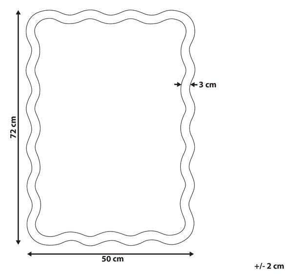 Zrcadlo BEFFES 50 cm 72 cm Borovicové dřevo Přírodní