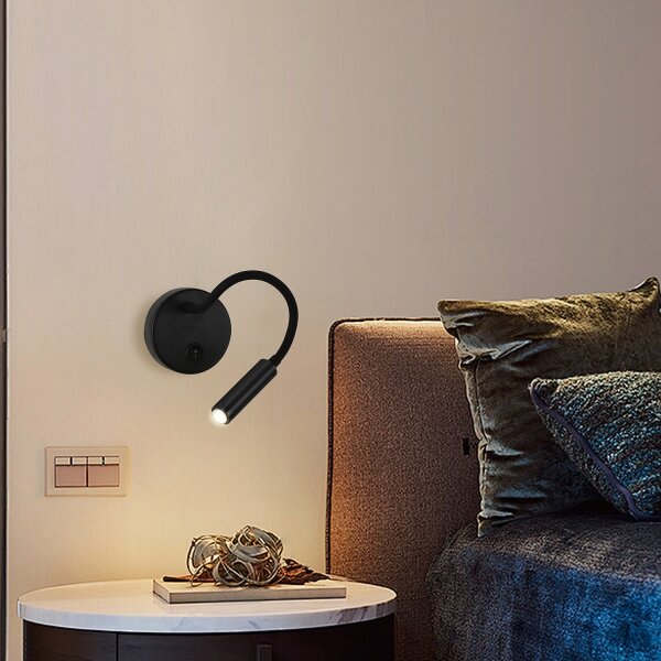 Brilagi - LED Stmívatelná flexibilní nástěnná lampa MAYA 1xG9/4W/230V černá