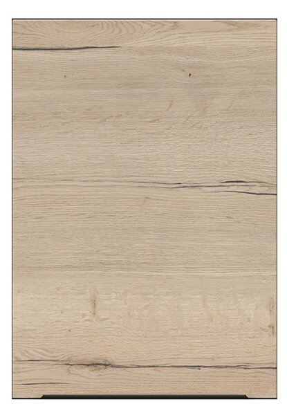 BRW Kuchyně Family Line Sole L6 G-50/72-L, černá/dub halifax natura