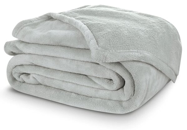 BedTex deka z mikroplyše CORAL FLEECE jednobarevná UNI ŠEDÁ, 150x200cm
