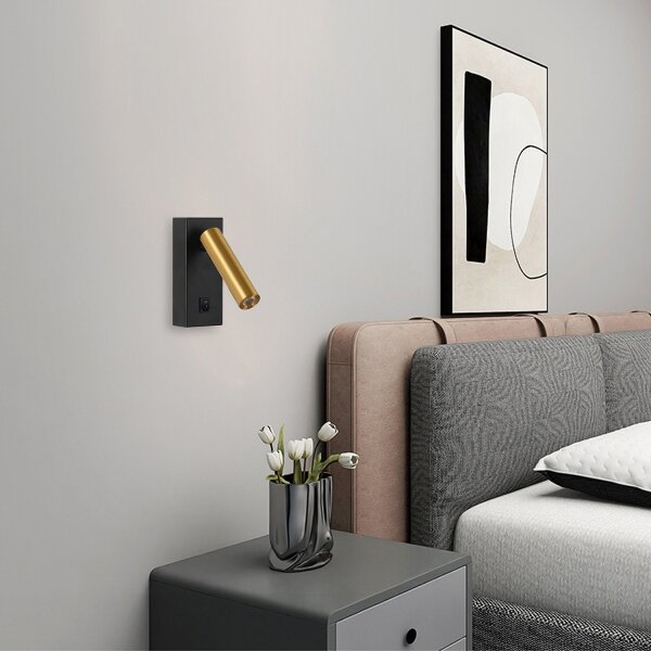 Brilagi - LED Nástěnné bodové svítidlo MAYA LED/3W/230V 4000K černá/zlatá
